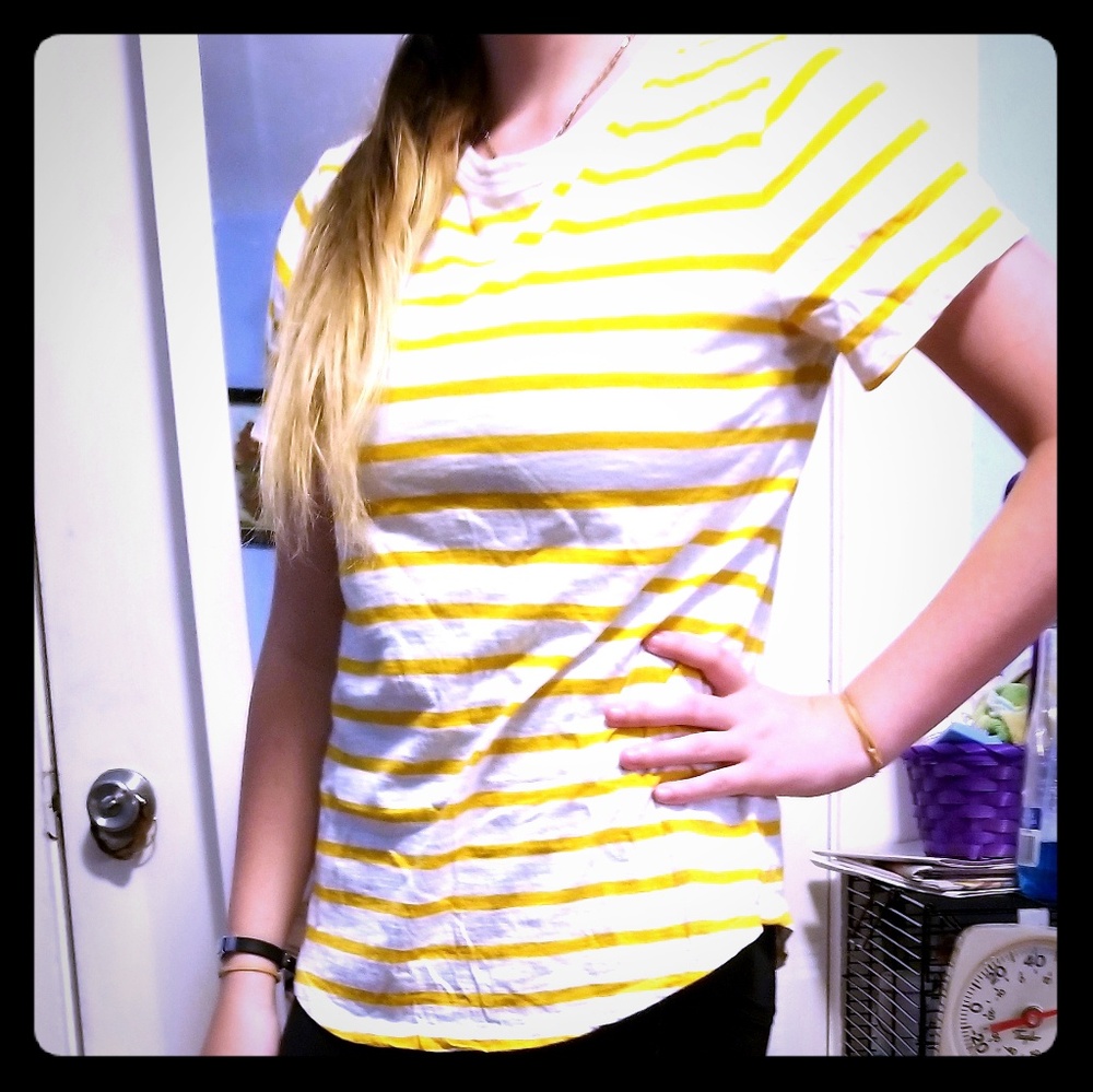 Yellow striped tee
